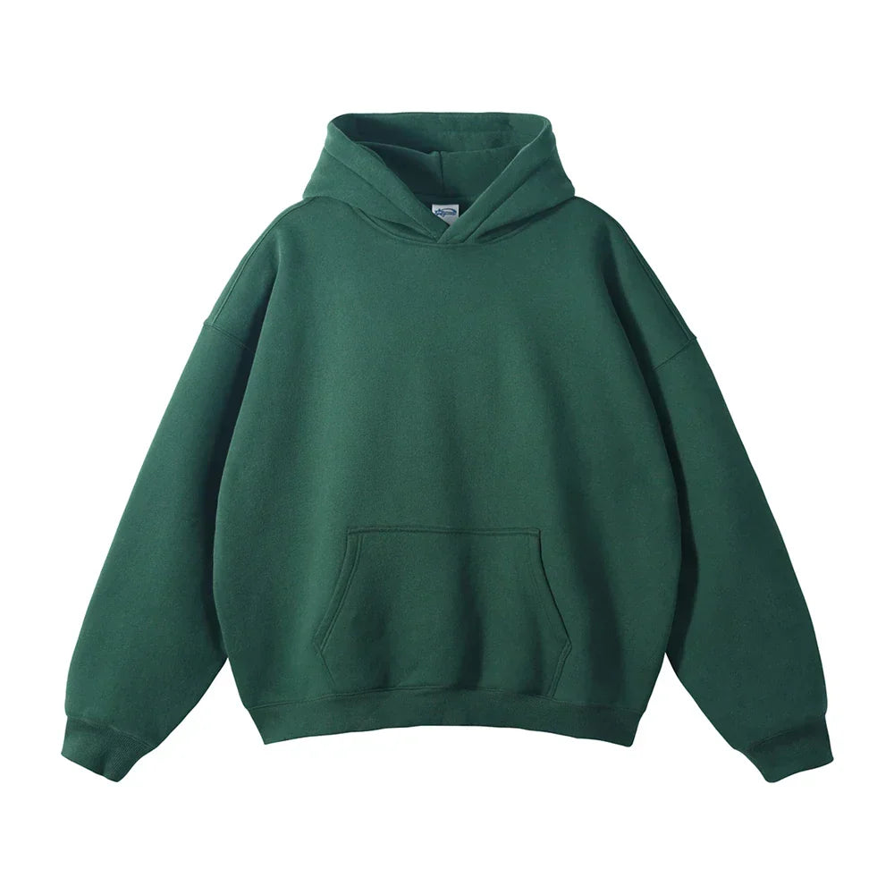 Relaxed Men's Pullover Hoodie With Kangaroo Pocket