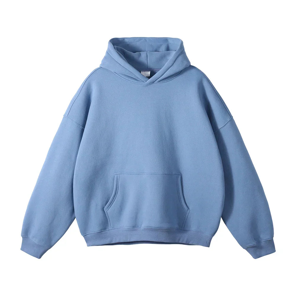 Relaxed Men's Pullover Hoodie With Kangaroo Pocket