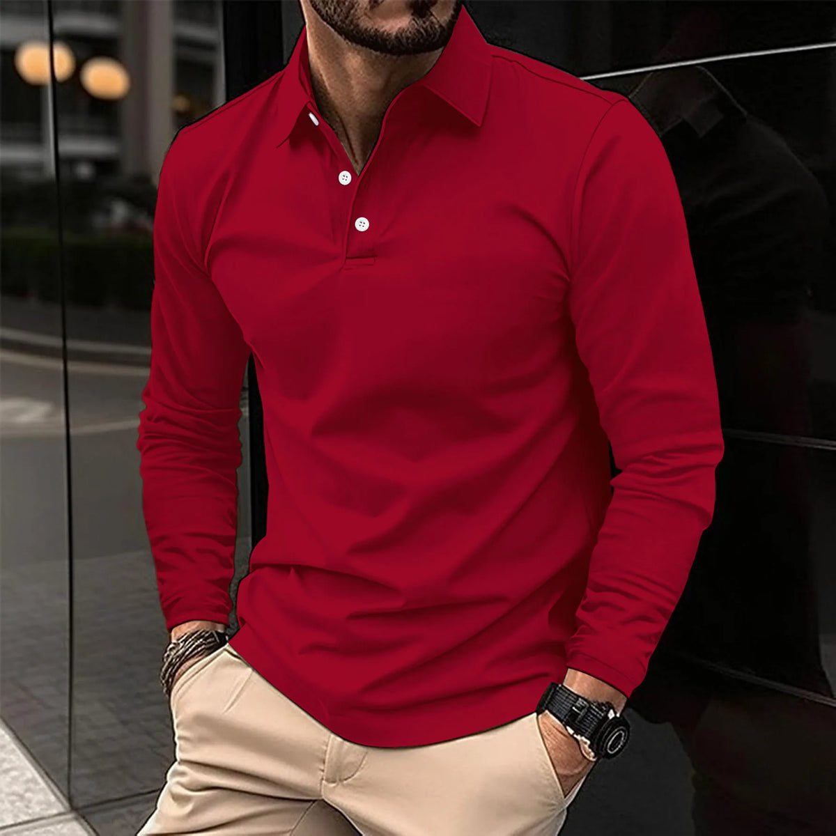 Smart Casual Long-Sleeved Polo