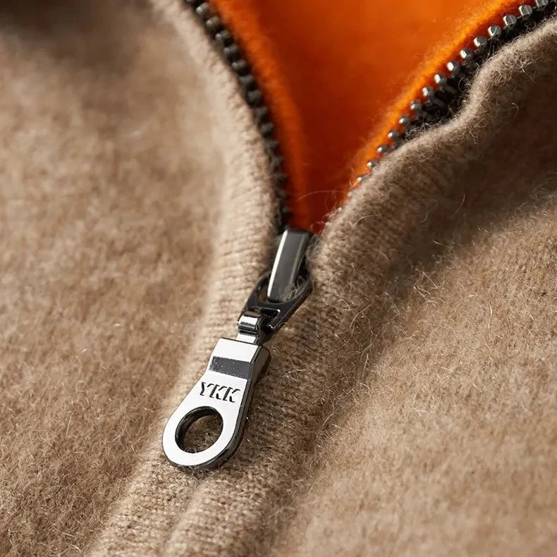 Reversible Cashmere Zip Jacket