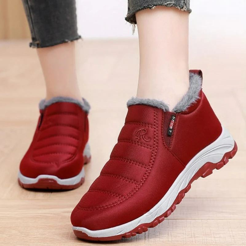 Men and Women Easy Slip On Fleece Lined Winter Boots
