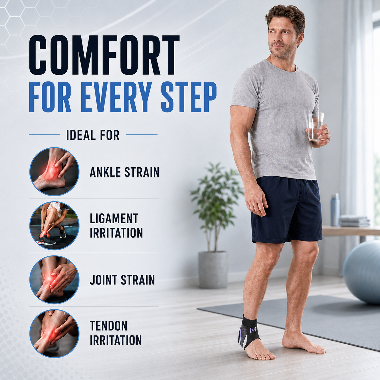 Celrien | StrideSentry Adjustable Ankle Support Sleeve