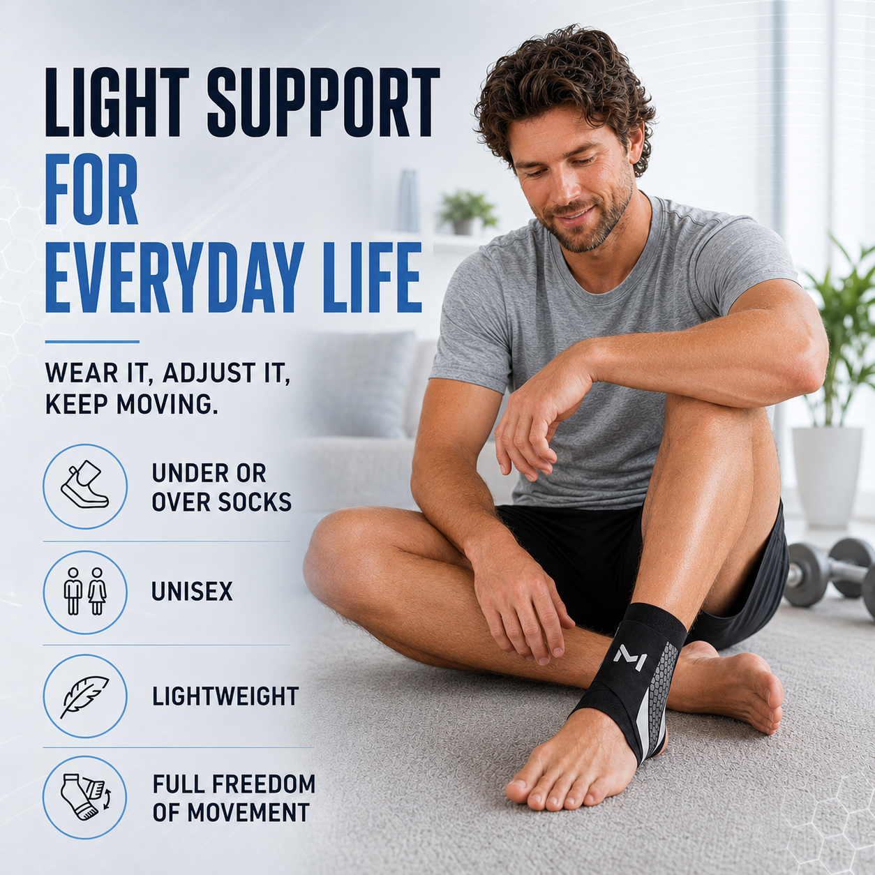 Celrien | StrideSentry Adjustable Ankle Support Sleeve