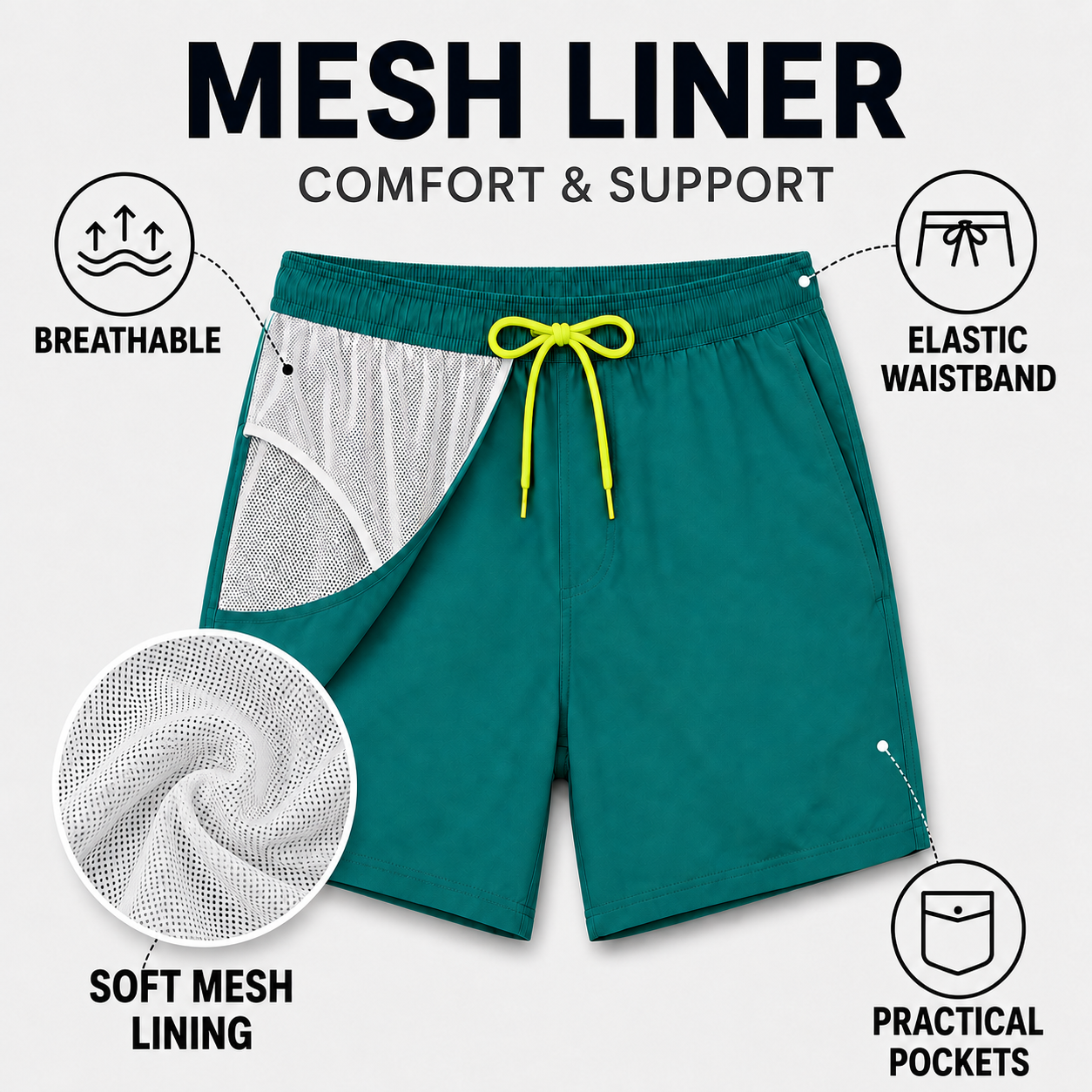 Celrien | Marinex Men's Swim Shorts Short Length