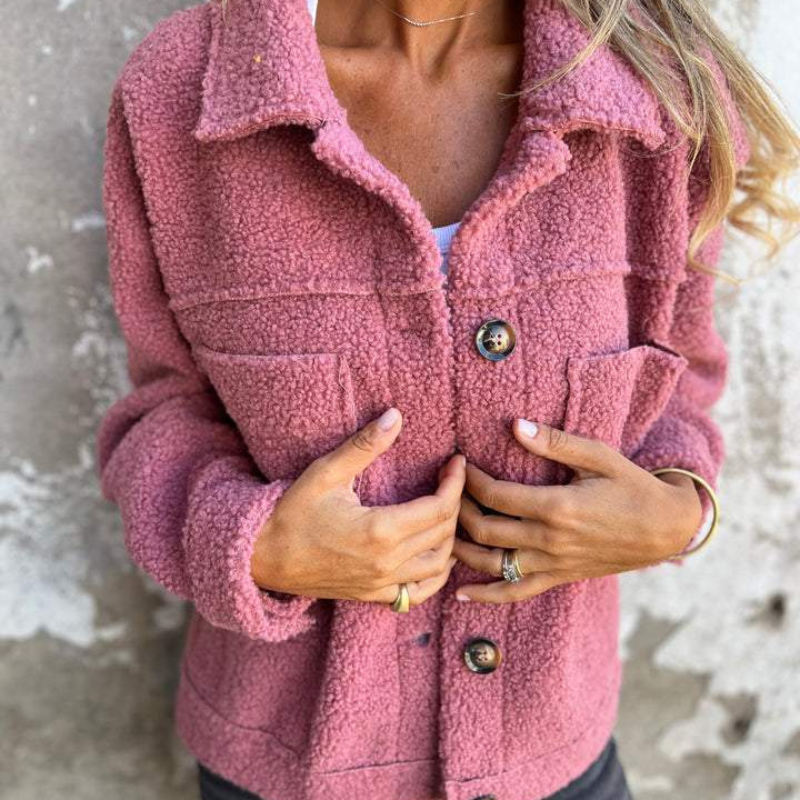 Soft Faux Fur Button-Up Jacket