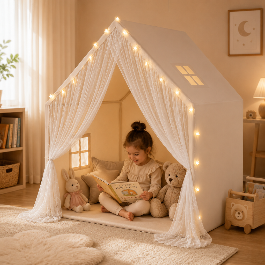 Lace Kids Play Tent with Lights