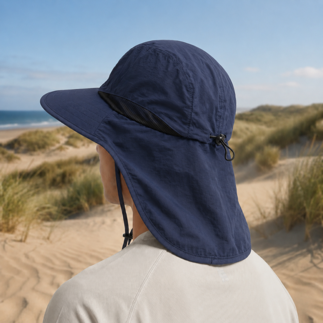 Celrien | Brimveil Wide-Brim Sun Hat With Neck Flap