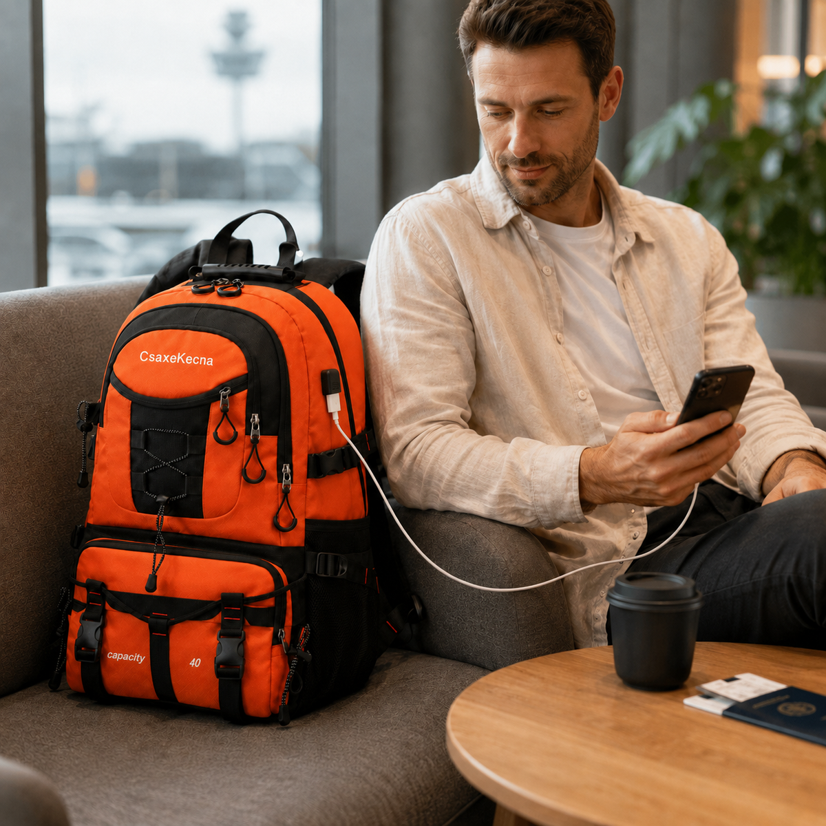 Celrien | BergTrail Pro 40L Hiking Backpack with USB Charging Port