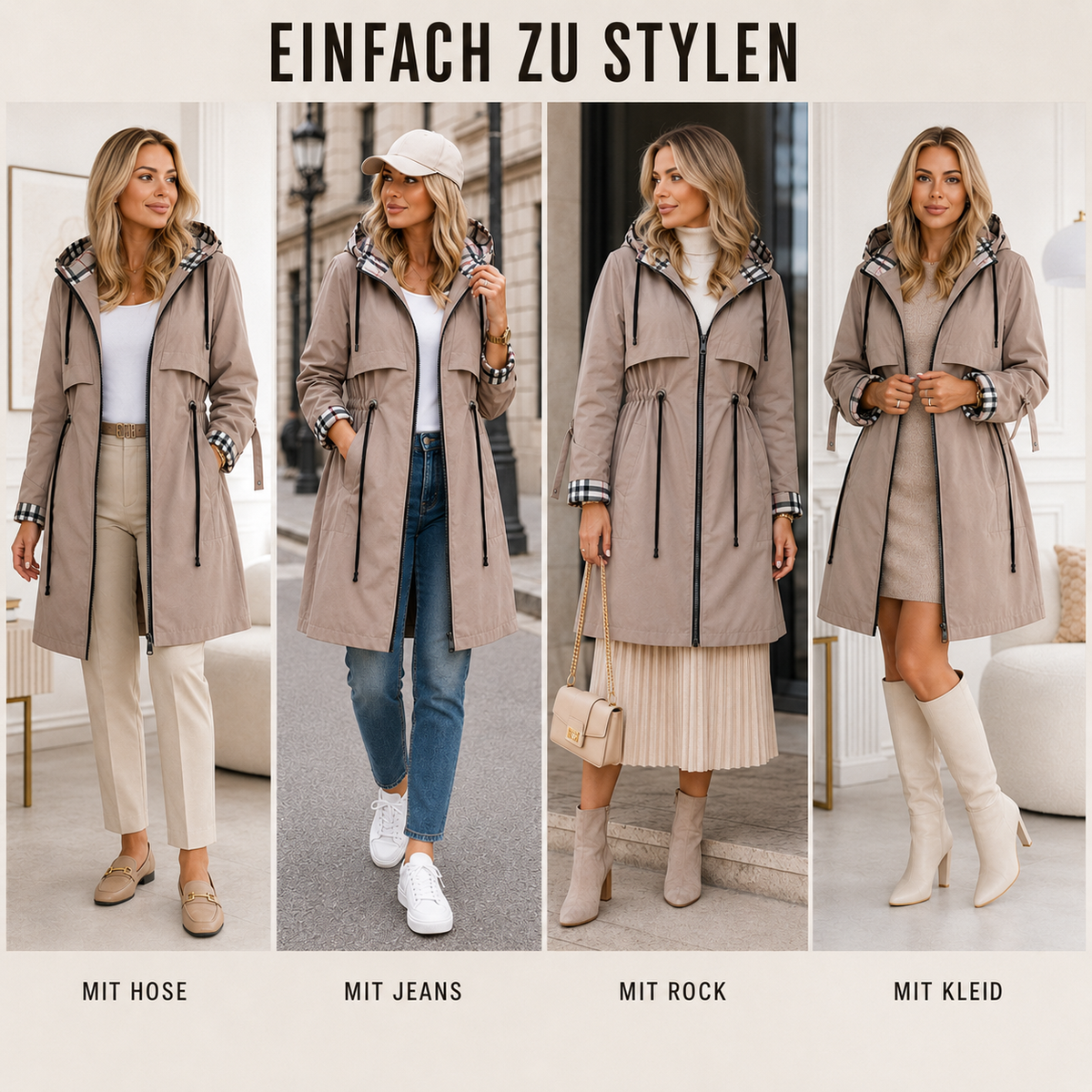 Celrien | Nordlyn Zip Coat Water and Windproof Women's Jacket with Hood