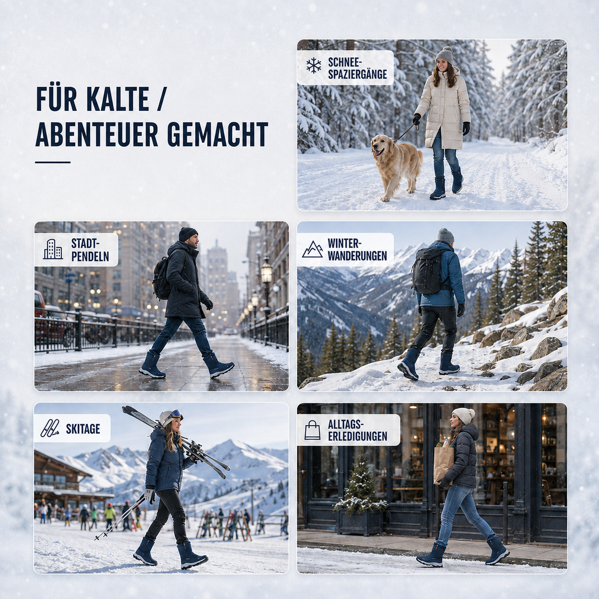 Celrien | FrostTrek Urban Waterproof Winter Boots Women's Lined