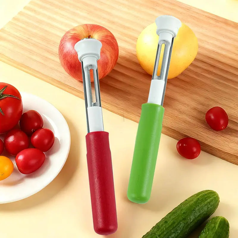 2 in 1 Apple Corer and Peeler, Apple Core Removal Tool, Stainless Steel Fruit Corer