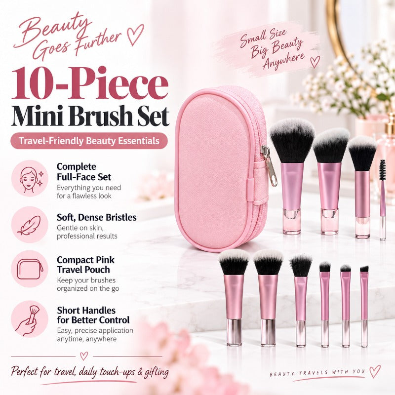 Compact Travel Makeup Brushes