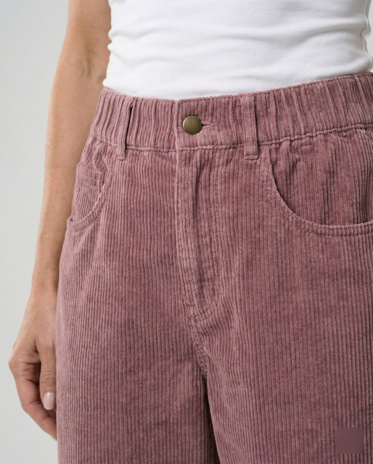 Women's Wide Corduroy Trousers High Waist