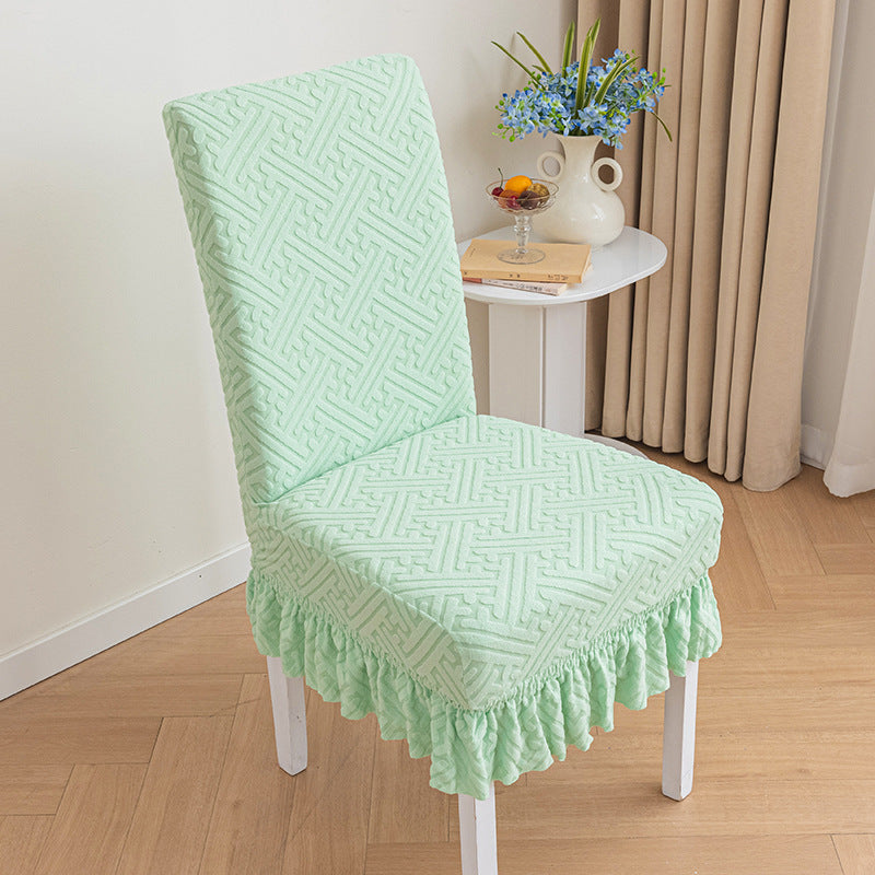 Elegant Ruffled Chair Slipcover