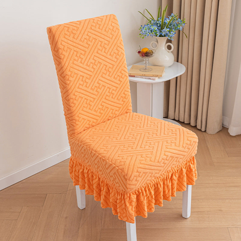 Elegant Ruffled Chair Slipcover