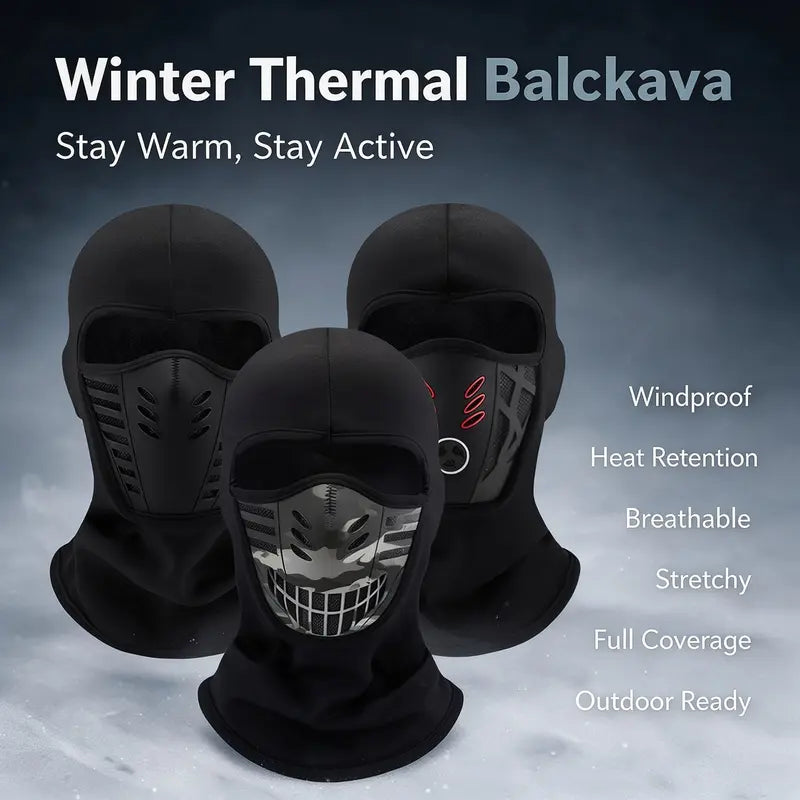 Unisex Fleece Full Face Balaclava Ski Mask - Windproof, Anti-Haze, Soft Sports & Outdoor Hat