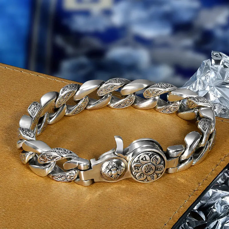 New Modern 925 Silver Bracelet in Retro Style, 2026