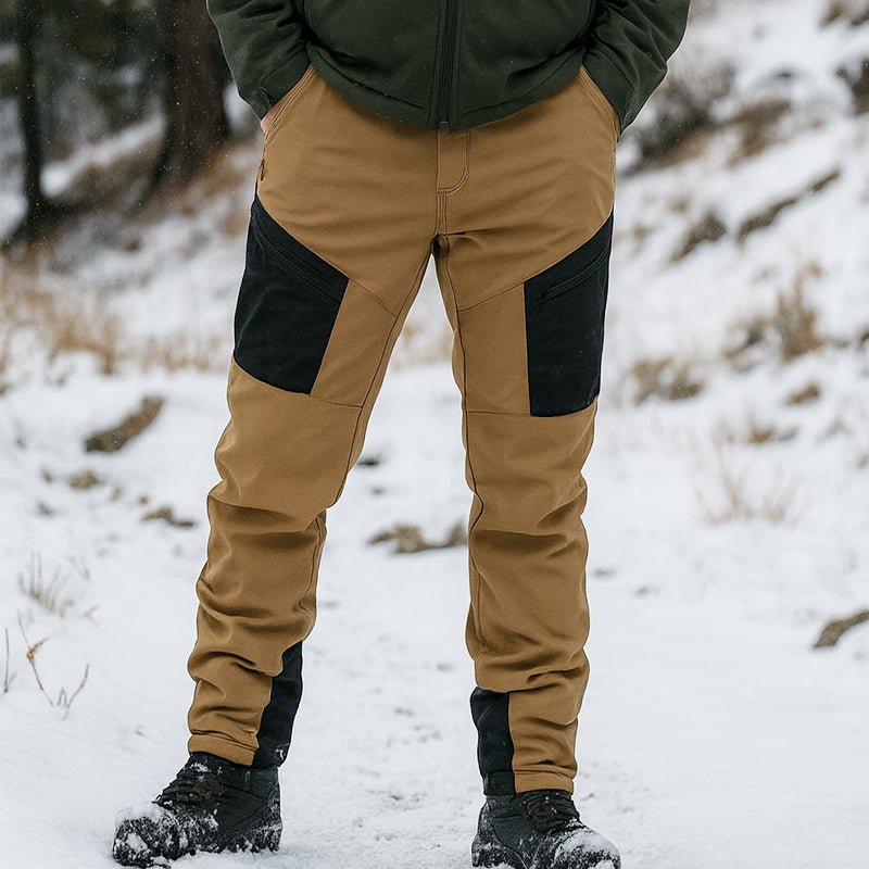 Men's Softshell Waterproof Outdoor Cargo Trousers for Winter