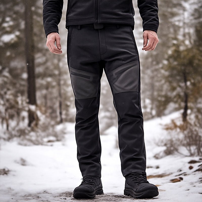 Men's Softshell Waterproof Outdoor Cargo Trousers for Winter