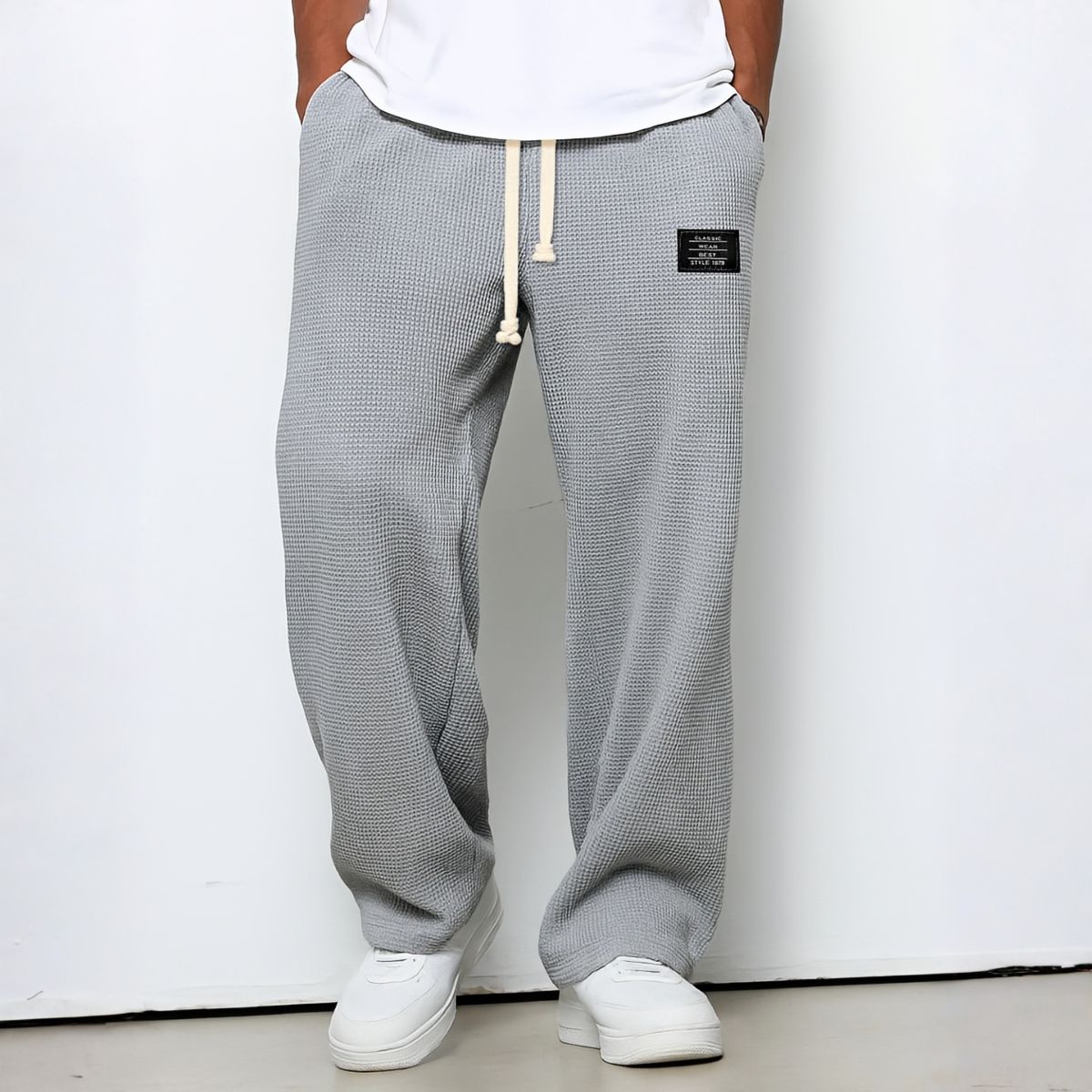 Comfortable Men's Trousers with Wide Fit and Adjustable Waistband