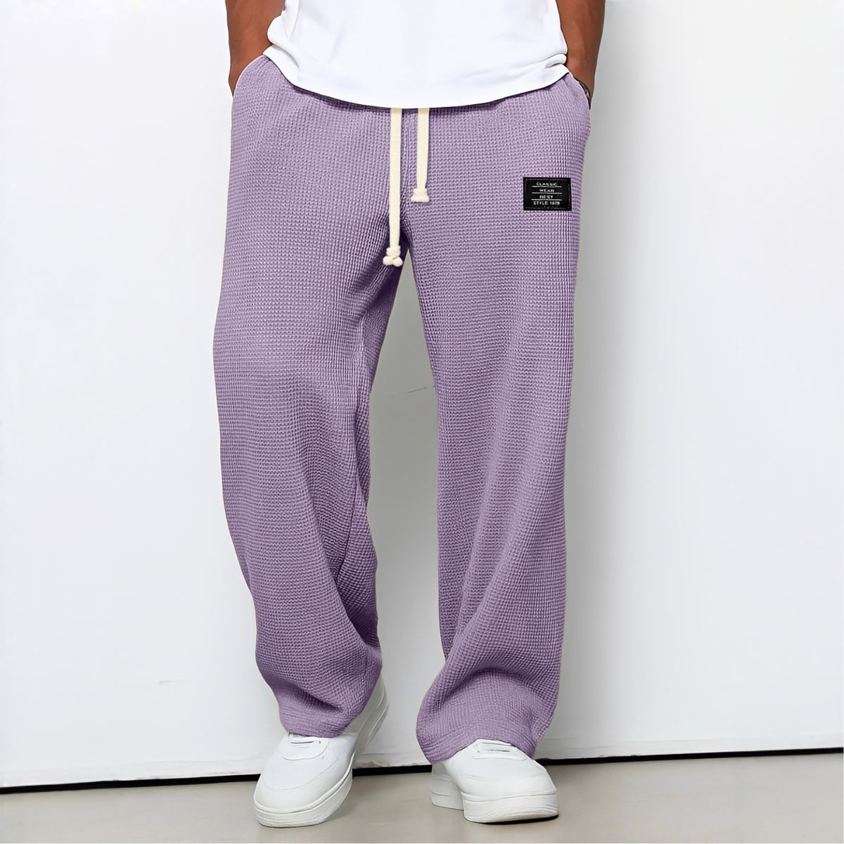 Comfortable Men's Trousers with Wide Fit and Adjustable Waistband