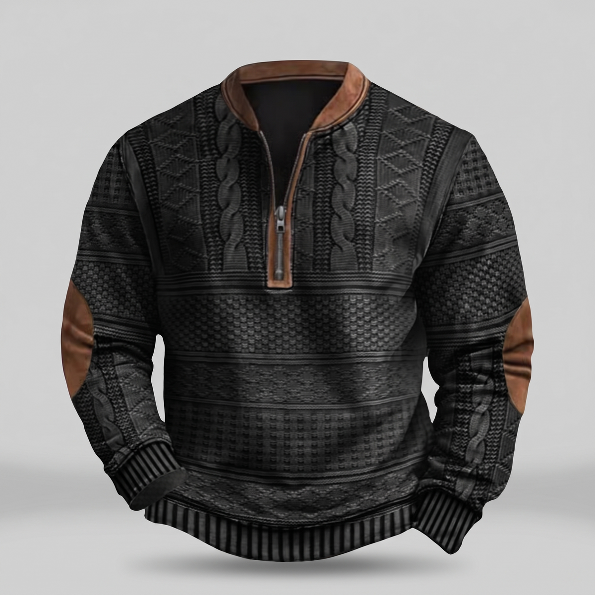 Retro Zip-Up Sweater