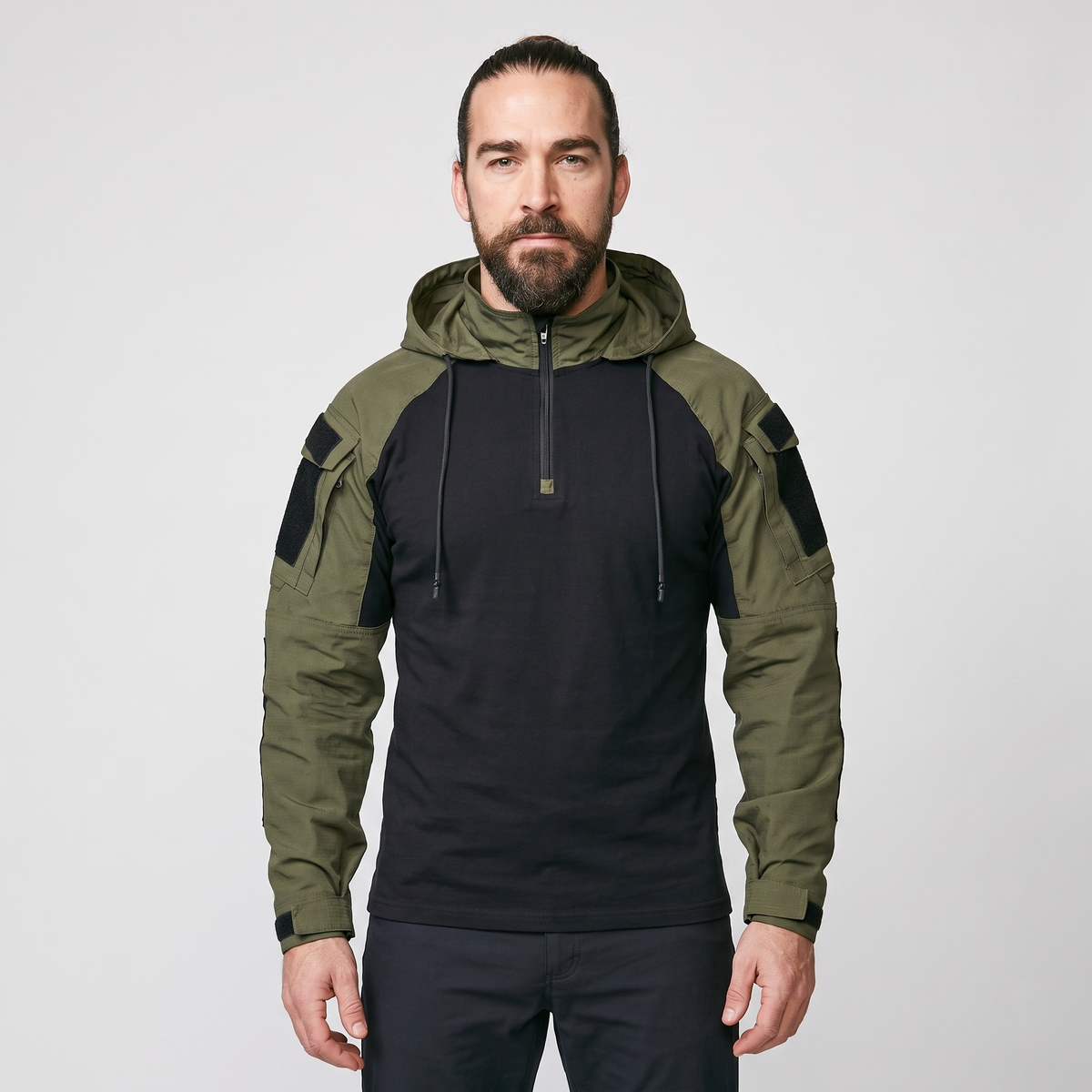 Men's Tactical Quarter Zip Combat Shirt - Fishing Hoodie