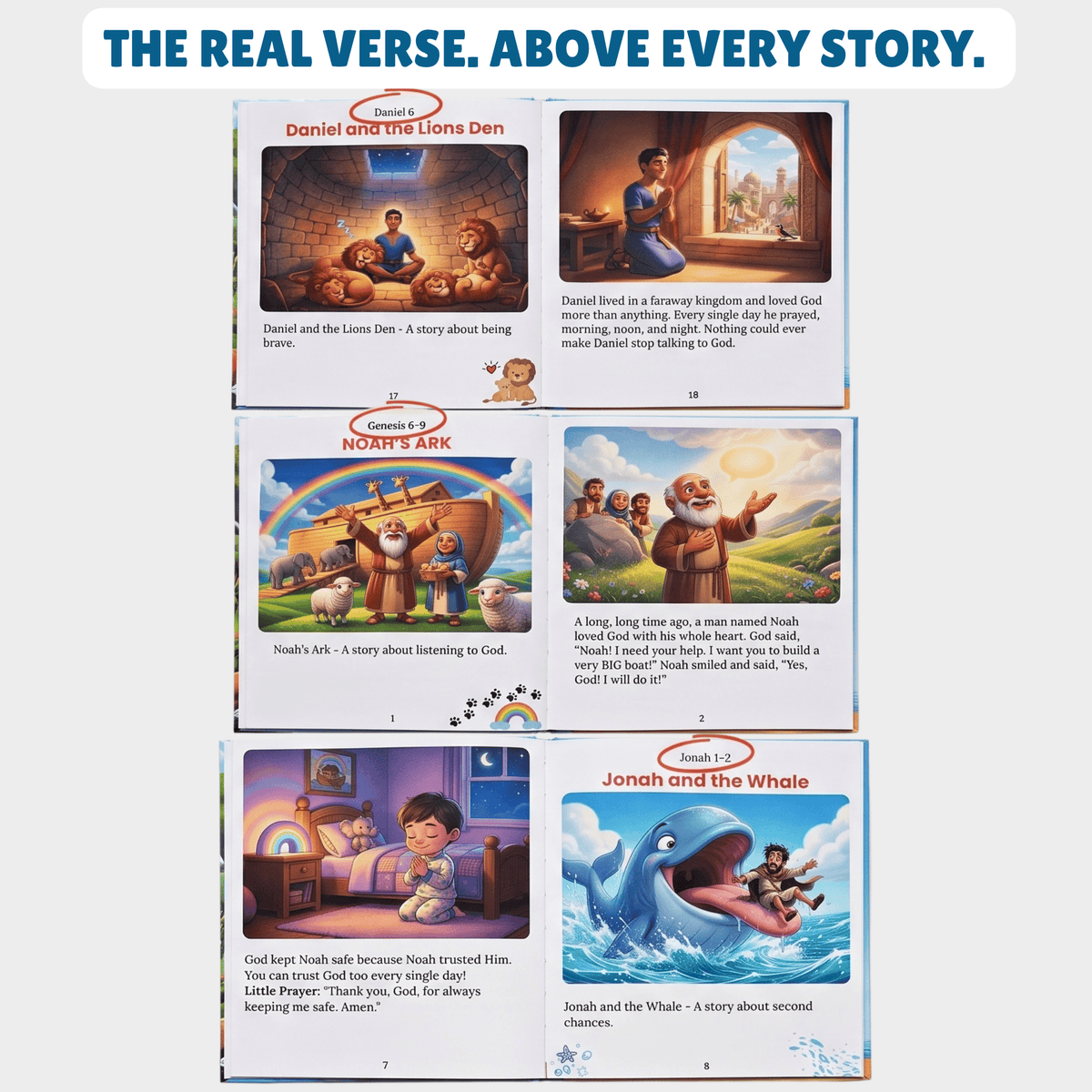 Little Light Bible Story Books - Complete 4 Book Set (Free Coloring Pages + Bible Stickers)