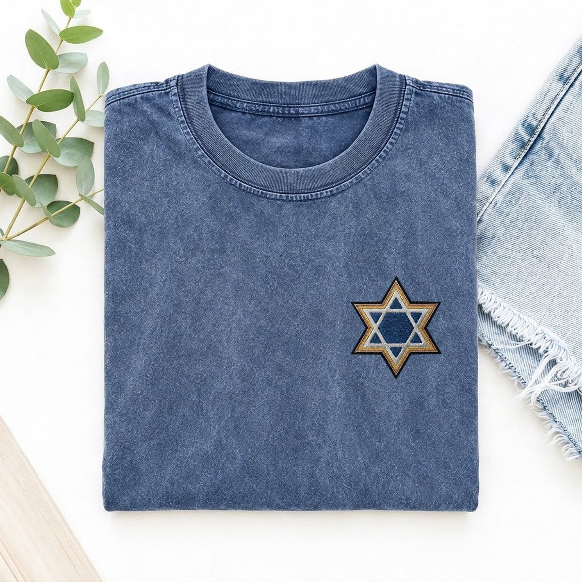 Star of David Left Chest Vintage T-shirt