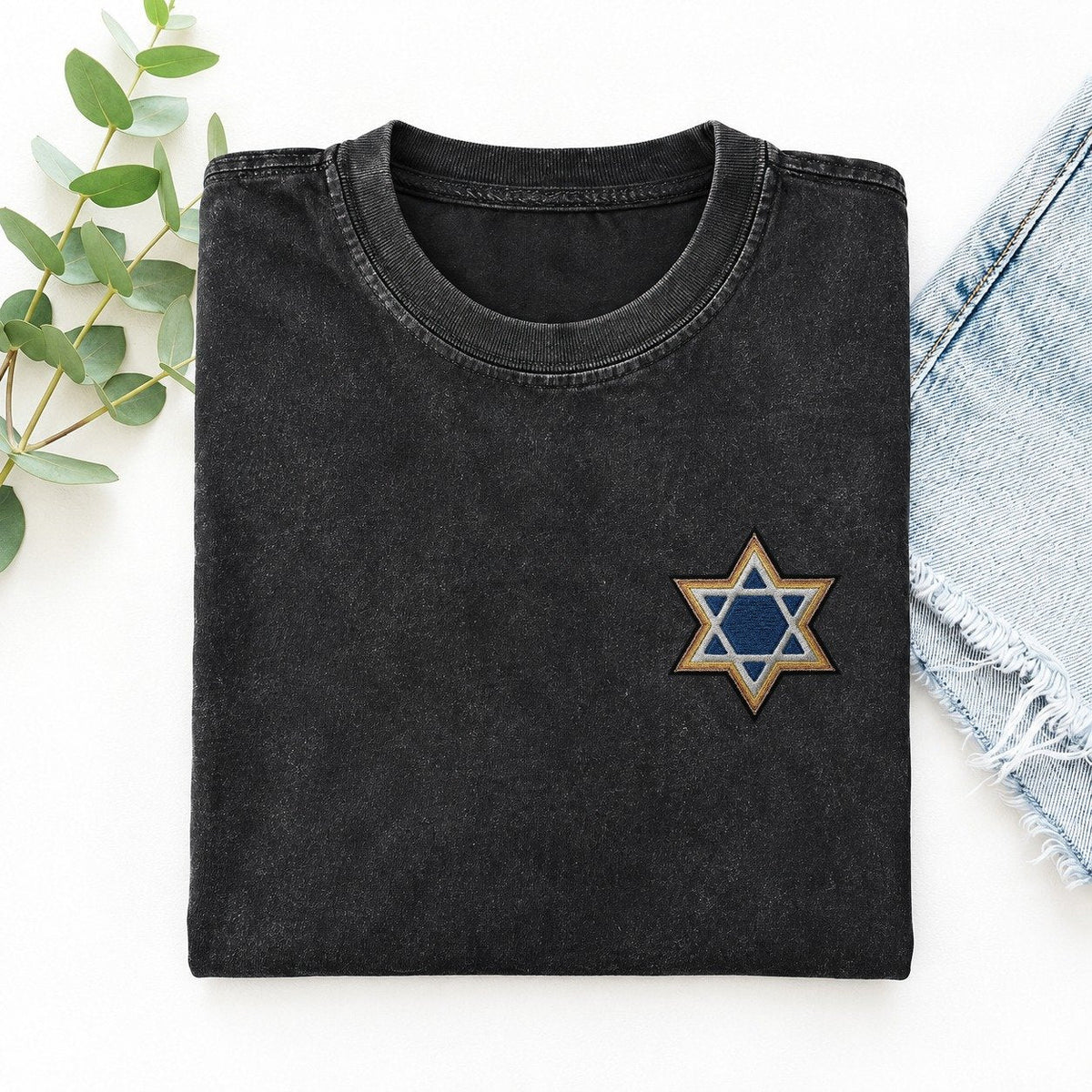Star of David Left Chest Vintage T-shirt