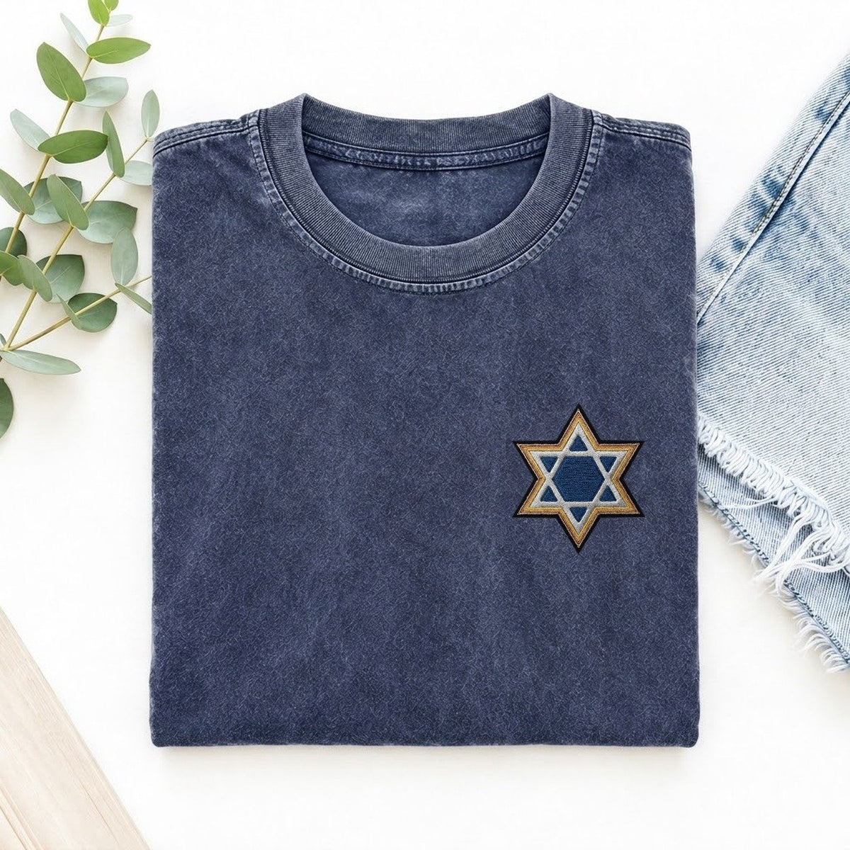 Star of David Left Chest Vintage T-shirt