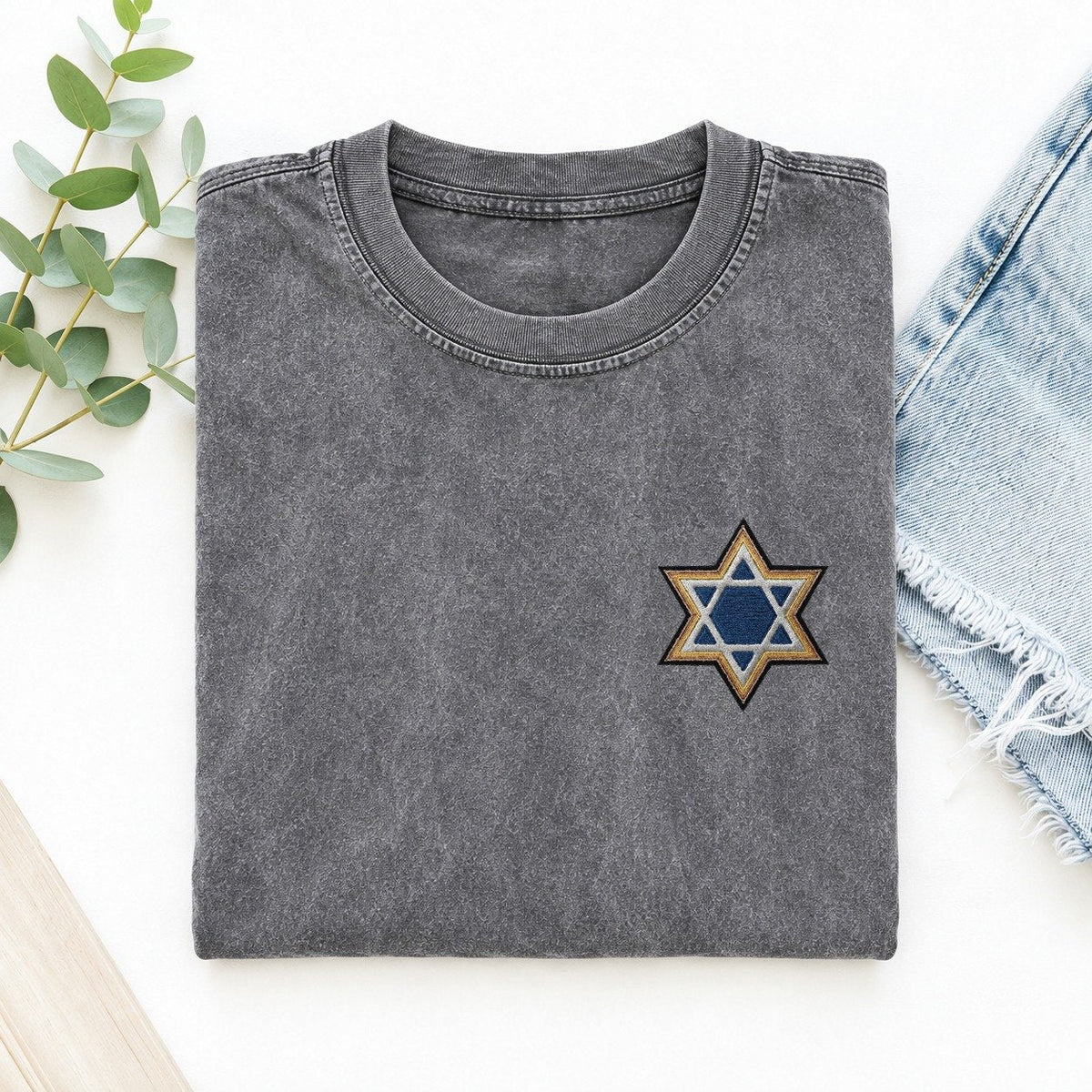 Star of David Left Chest Vintage T-shirt