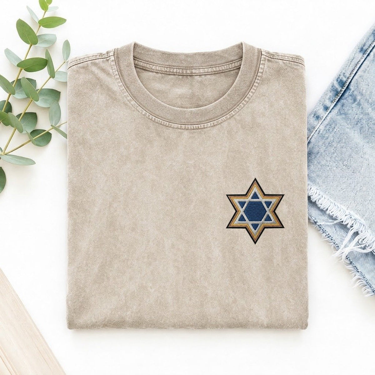 Star of David Left Chest Vintage T-shirt