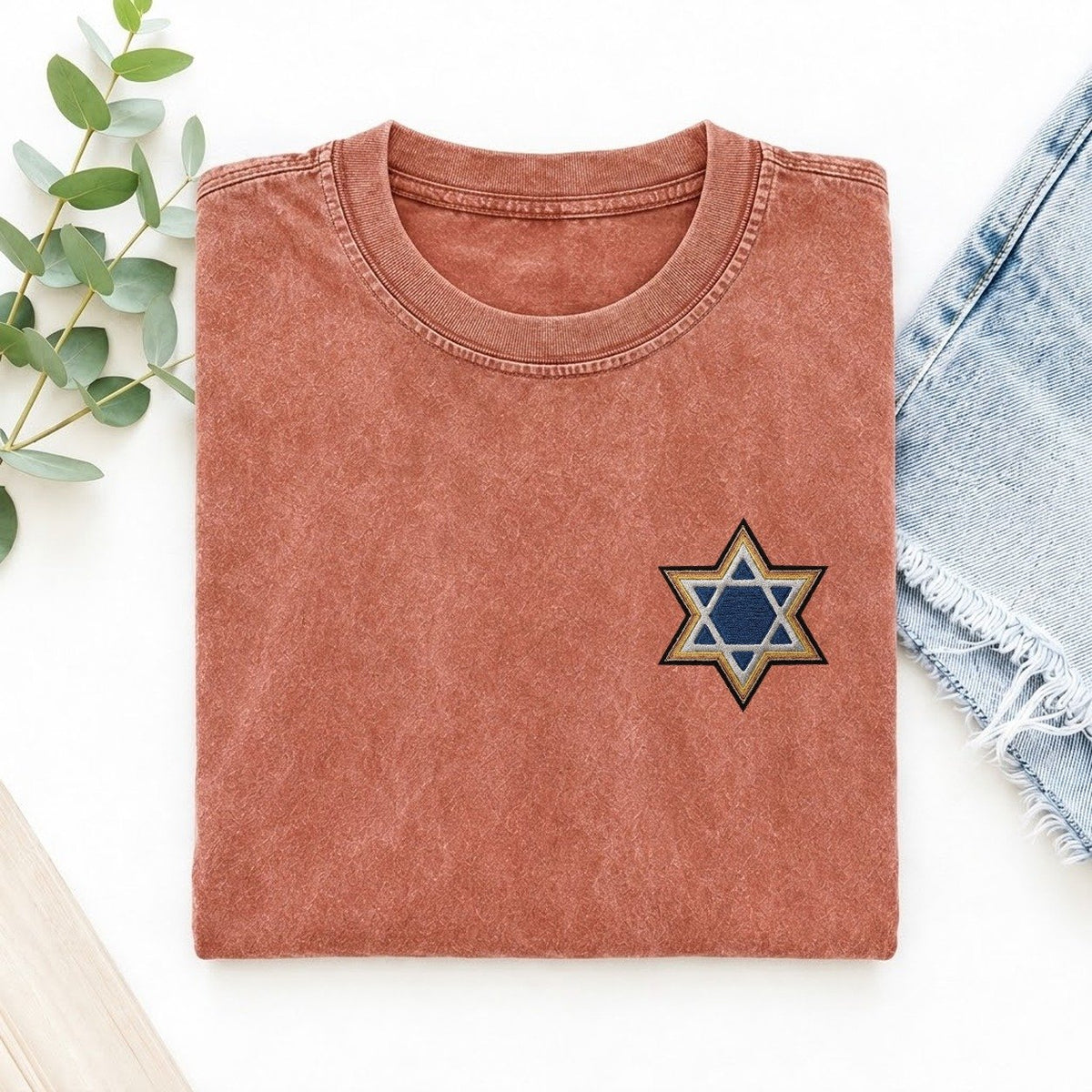 Star of David Left Chest Vintage T-shirt