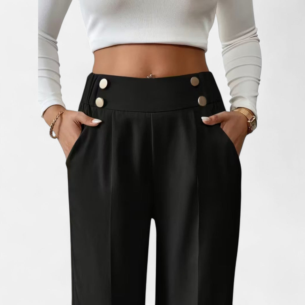 Celrien | Women’s High-Waist Straight Leg Trousers
