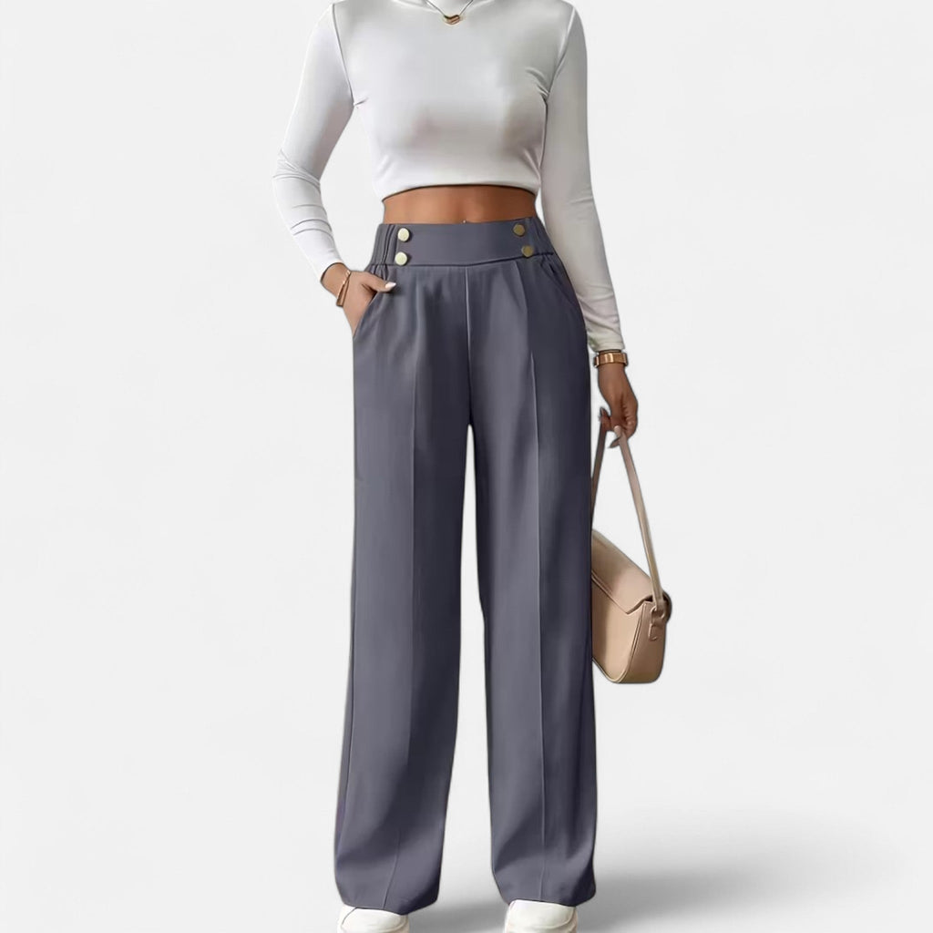 Celrien | Women’s High-Waist Straight Leg Trousers