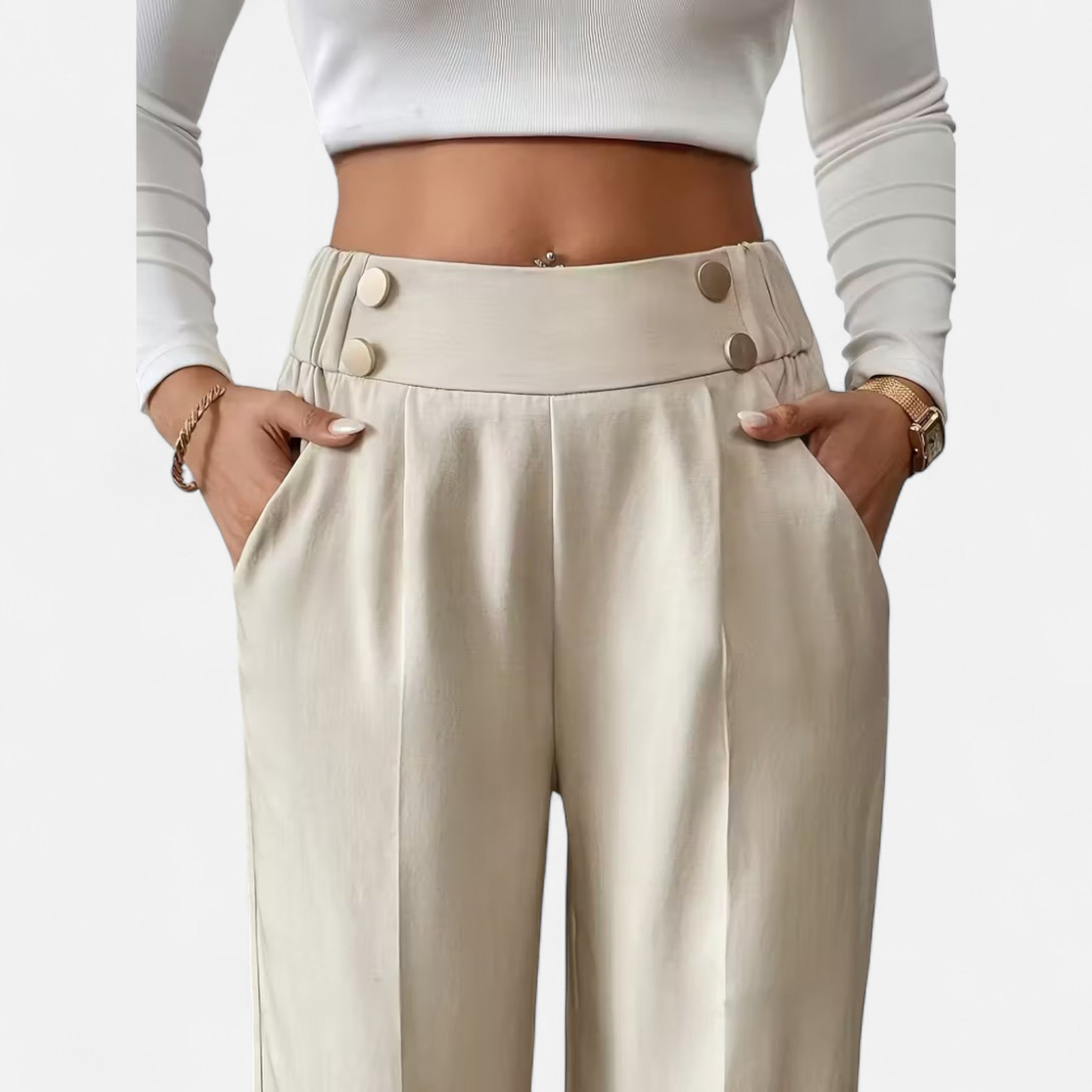 Celrien | Women’s High-Waist Straight Leg Trousers