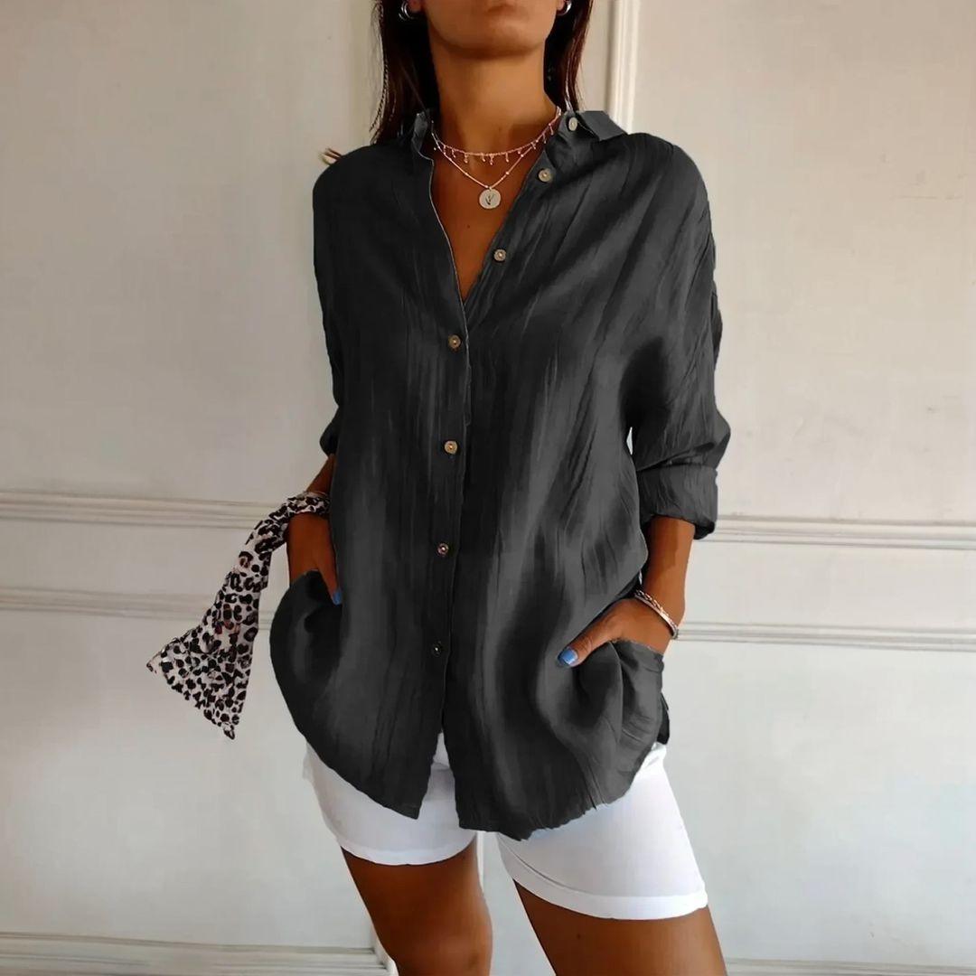 Kit 3 Ibiza Shirts in Cotton Linen – Semi-Pleated Design