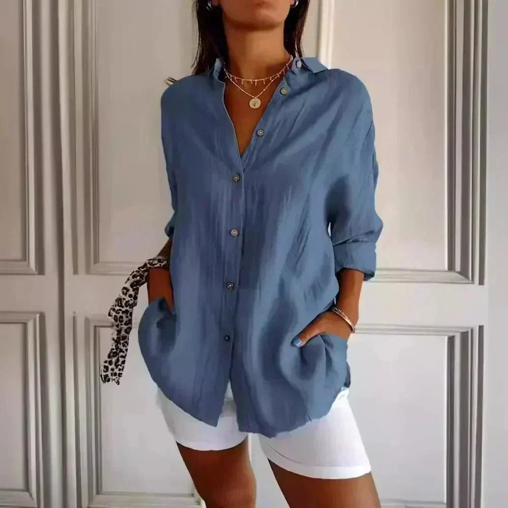 Kit 3 Ibiza Shirts in Cotton Linen – Semi-Pleated Design
