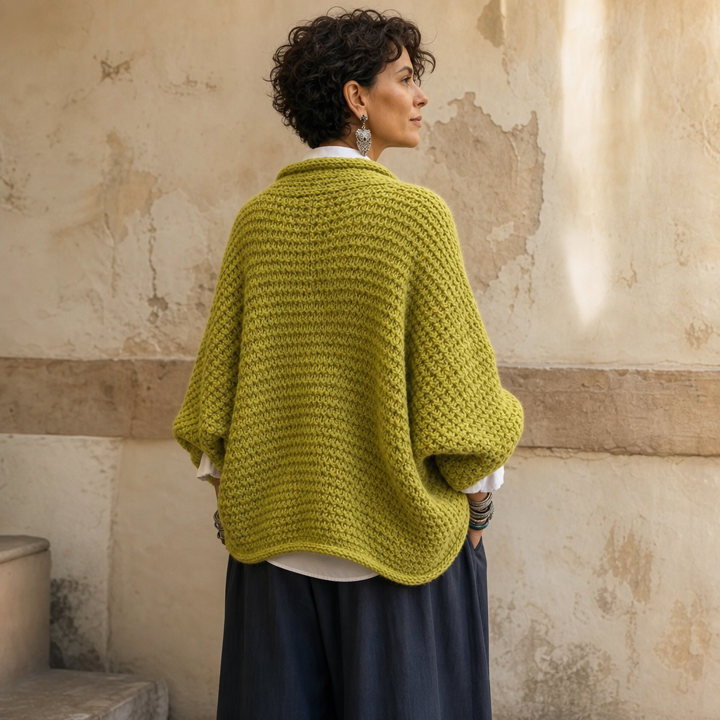 Chunky Knit Crossover V-Neck Sweater