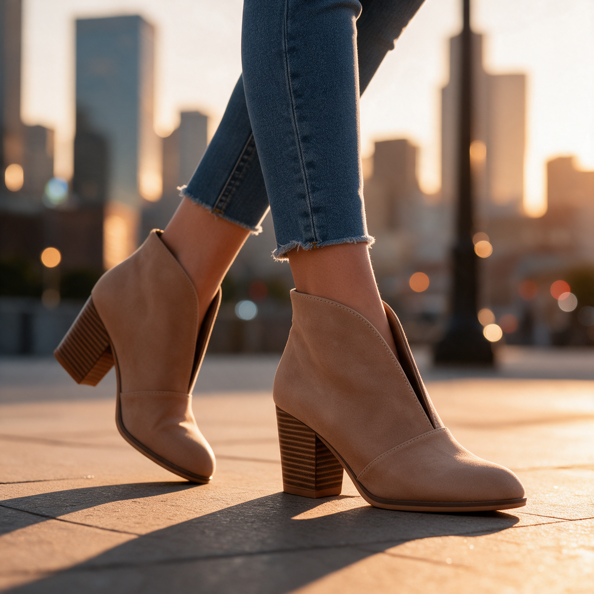 Carina V-Cut Ankle Boots