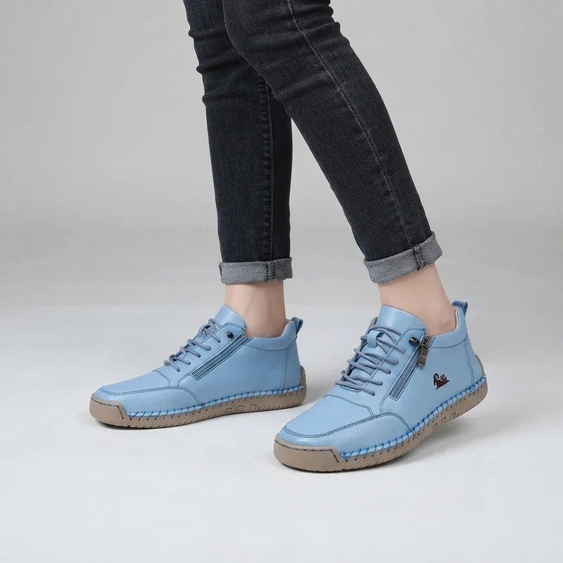 Comfort Sneakers with Side Zip for Wide Feet