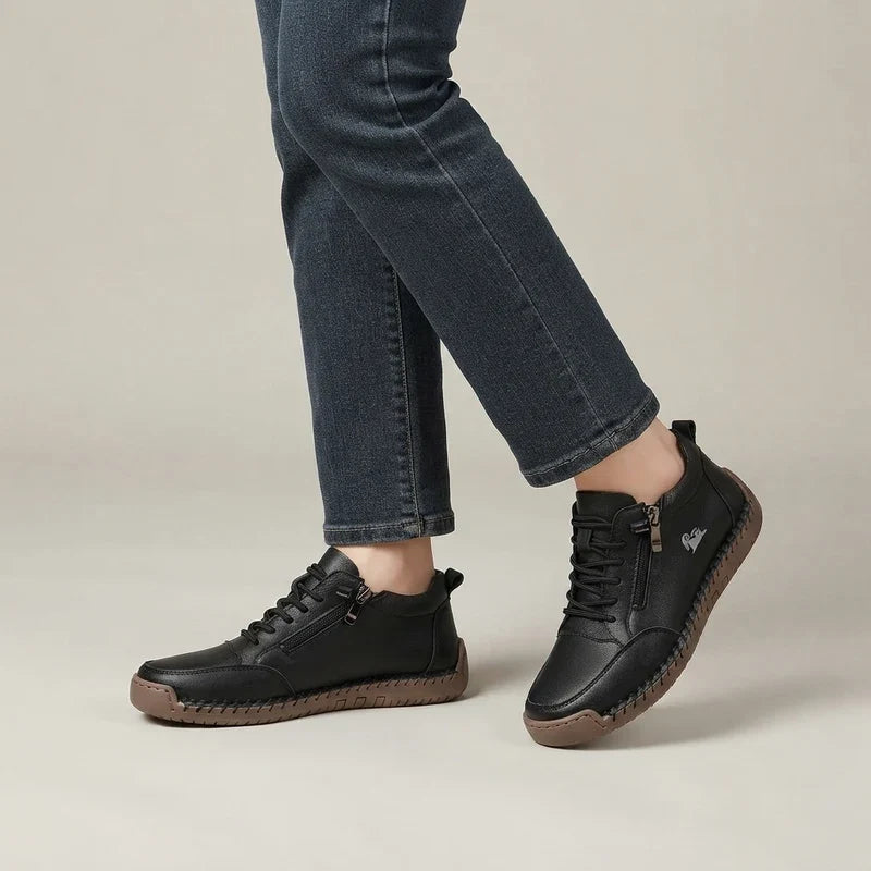 Comfort Sneakers with Side Zip for Wide Feet