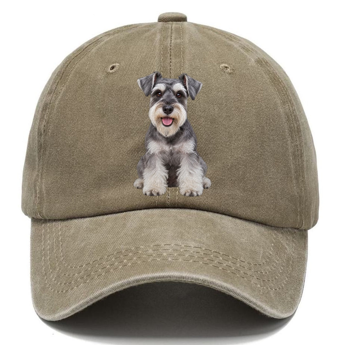Miniature Schnauzer Sitting Top Breeds Classic Cap