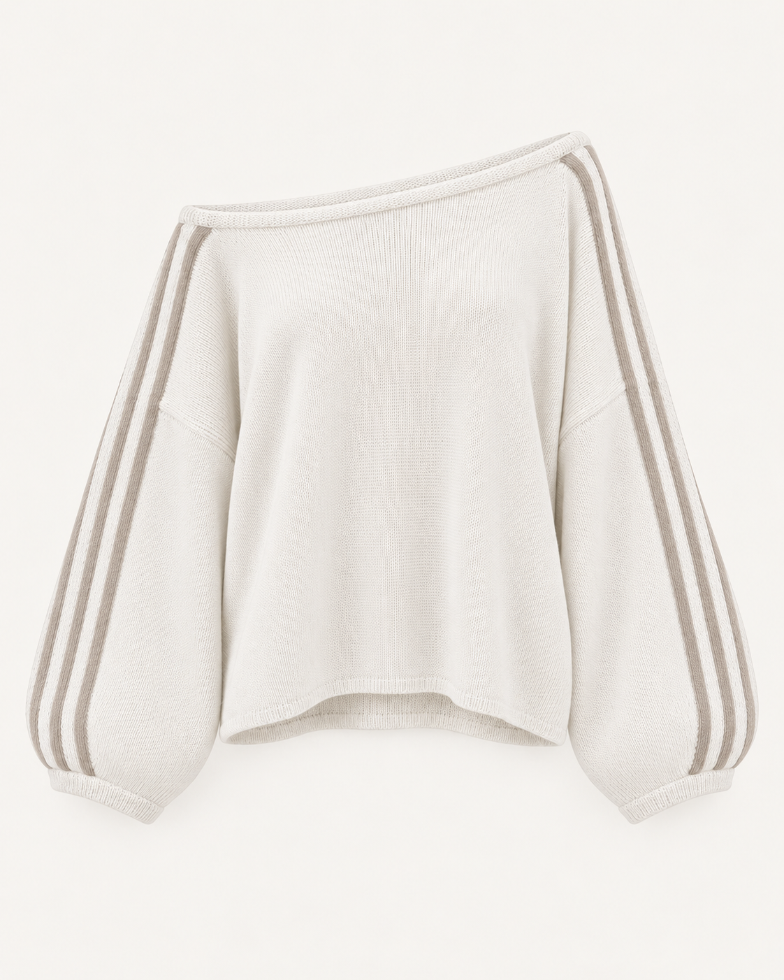 Off Shoulder Stripe Sweater