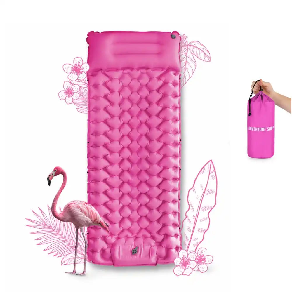 Ultralight Inflatable Sleeping Pad with Integrated Pump