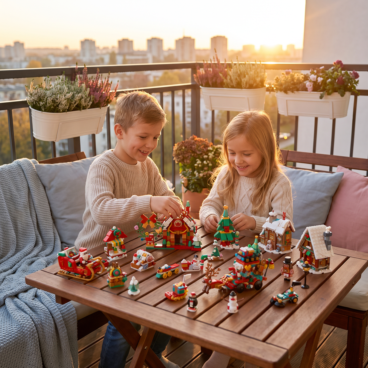 Advent Calendar with Building Blocks – Christmas Village for Children