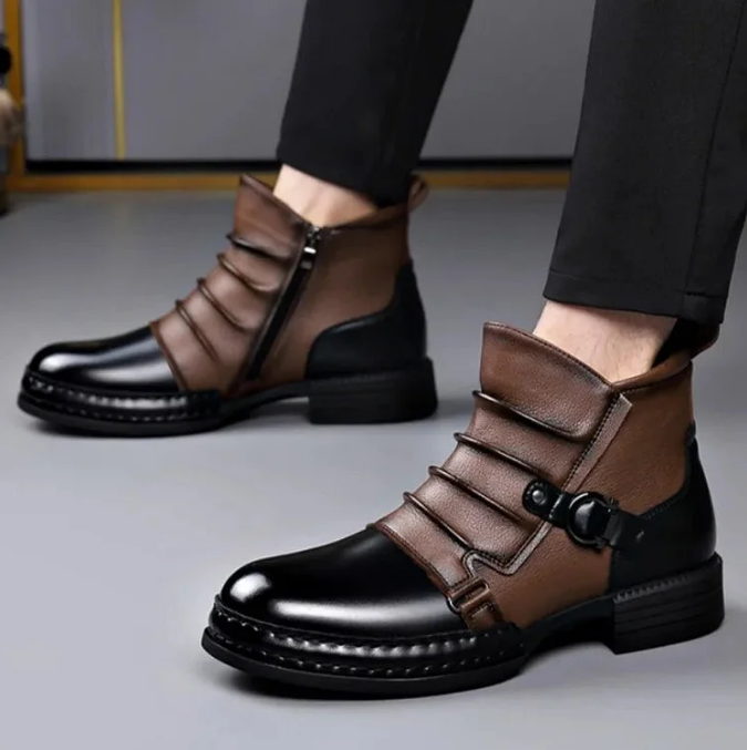 Genuine Leather Ankle Boots for Men