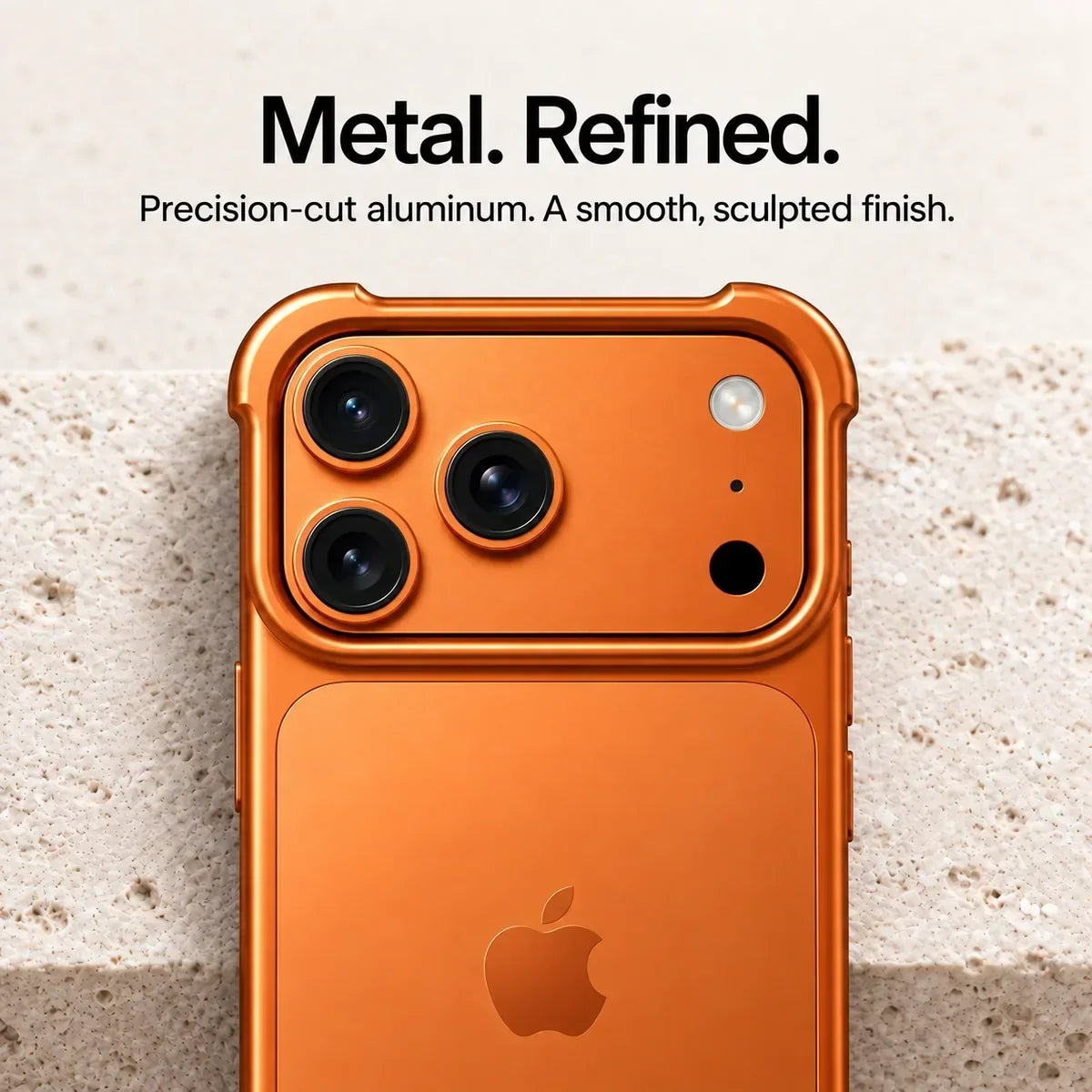 Slim aluminum iPhone bumper case with shockproof edge protection