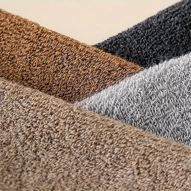 Vintage-Style Imitation Wool Socks with Thick Terry Lining